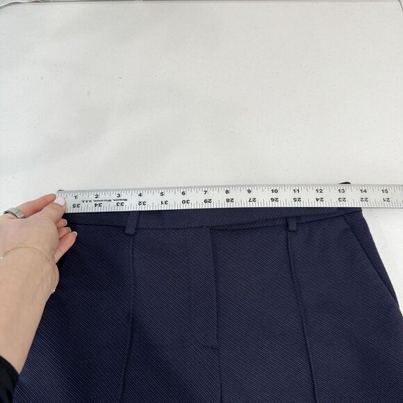 Theory Womens Dress Pants 2 Blue Pintuck Twill Knit 2 Trouser Comfy Office Basic - Picture 4 of 13